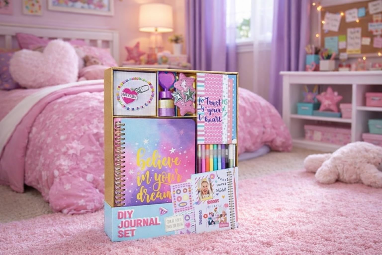 Nollh DIY Journal Kit for Girls - 200+PCS Teen Tween Girl Gifts Trendy Stuff, Stocking Stuffers, Scrapbook Supplies Stationery Set, Art Crafts Kit - Ideal Gifts for 8 9 10 11 12 13 14 Year Old Girl customer photo 1