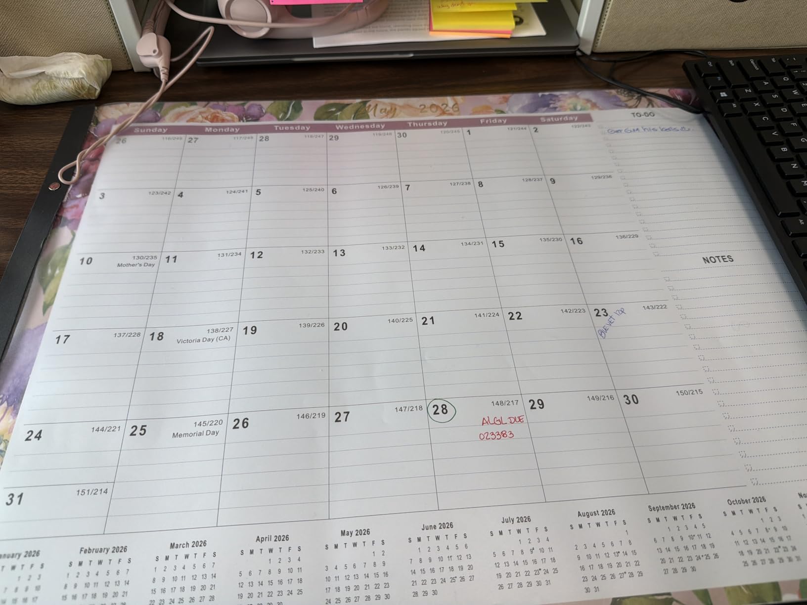 Gannyfer Desk Calendar 2026-2027 - 18 Month Large Desk Calendar 2026, Use from July 2026 to Dec 2027, 22