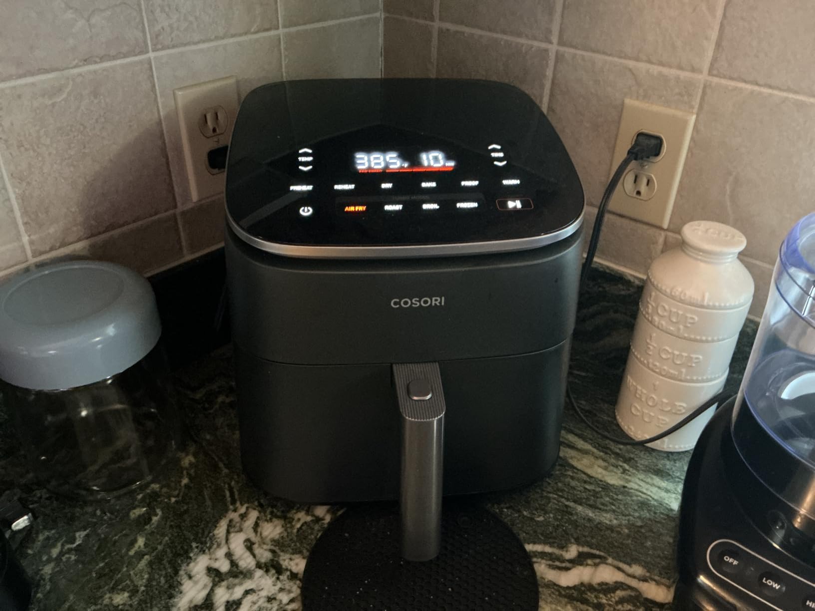 Cosori TurboBlaze Air Fryer, 9-in-1, 6 Qt, PFAS-Free Ceramic Coating | 90°-450°F, 5 Level Fan Speeds, 9 in 1 Air Fry, Roast, Bake, Broil, Dry, Frozen, Proof, Reheat, Keep Warm, Safety lock, 1725W customer photo 2