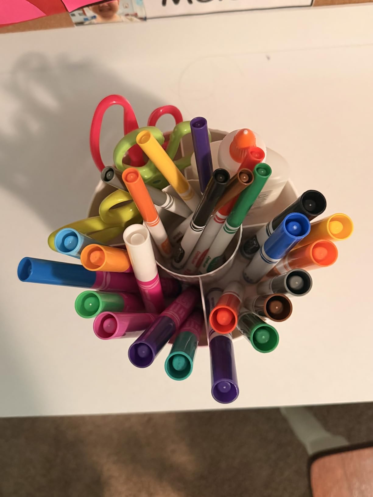 Marbrasse Desk Organizer, 360-Degree Rotating Pen Holder with 5 Compartments customer photo 2