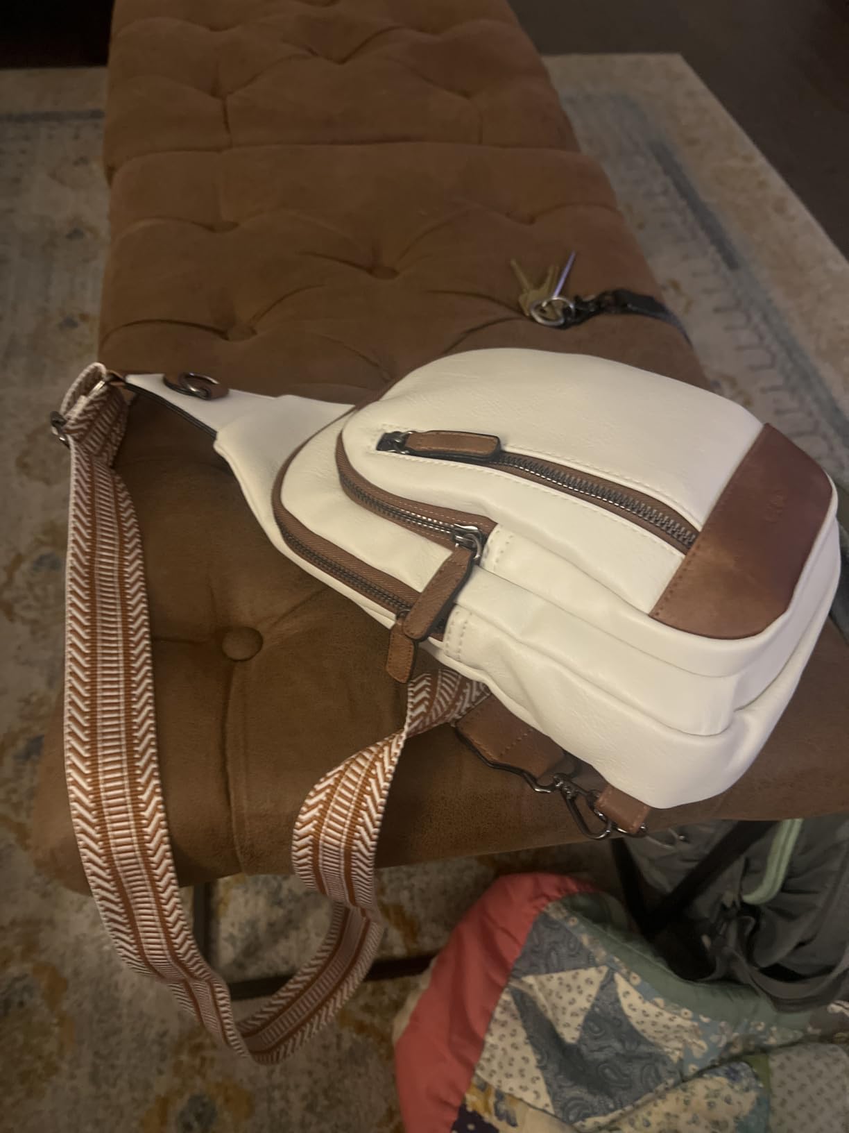 CLUCI Crossbody Bags for Women Men,Leather Sling Bag Cross Body Backpack for Woman Gifts for Women Birthday Unique customer photo 1