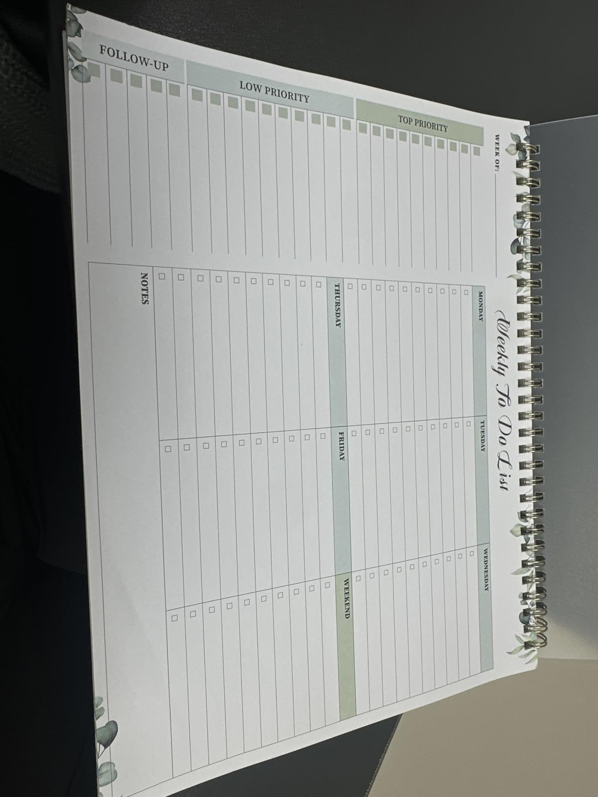 Weekly To Do List Notepad, Undated Weekly Planner Pad, 8.5