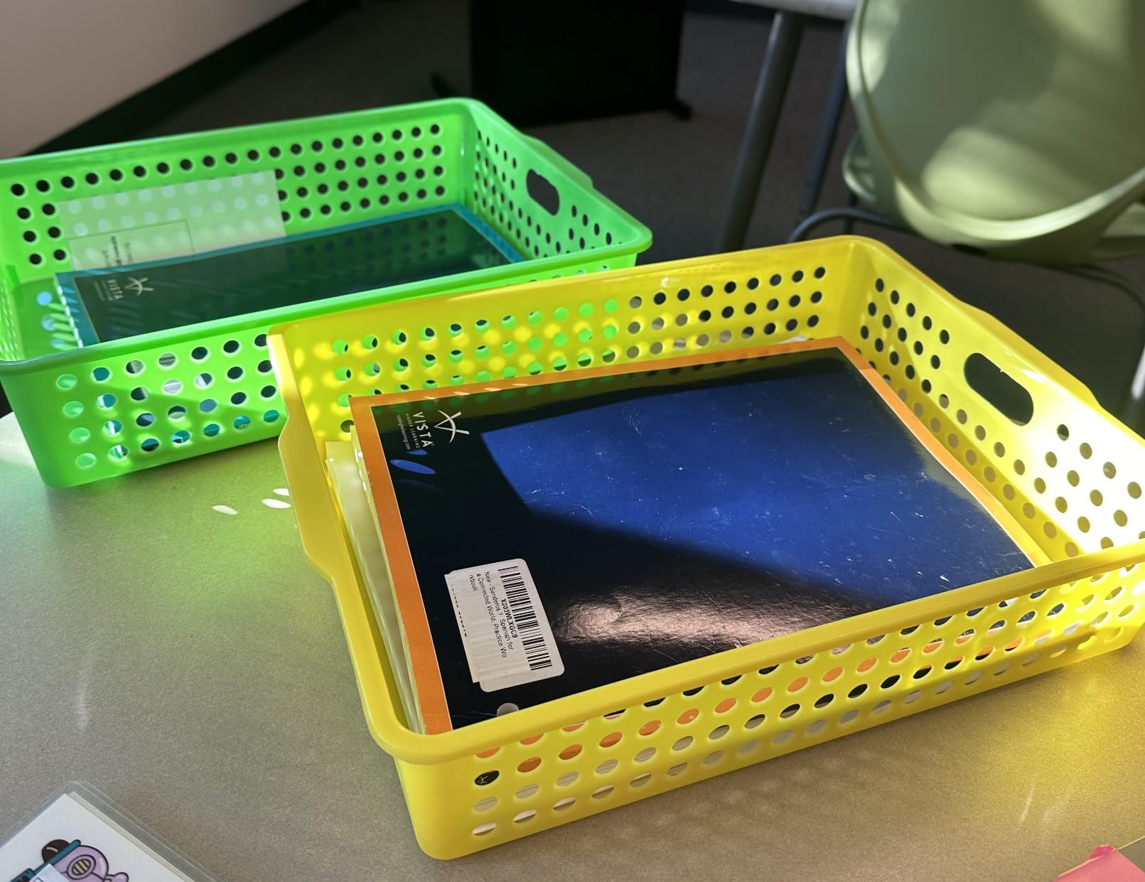 4E's Novelty 6 Pcs Colorful Plastic Classroom Storage Bins 13.75