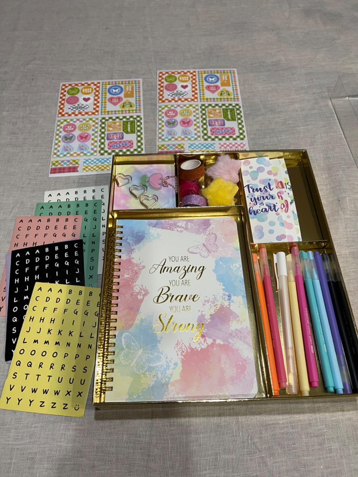 Nollh Gifts for 8 9 10 11 12 Year Old Girl - DIY Journal Kit for Teen Tween Girls, Stationary Scrapbook & Diary Supplies Set, Girl Gifts Arts and Crafts Stuff, Toys for Ages 8-13 customer photo 2