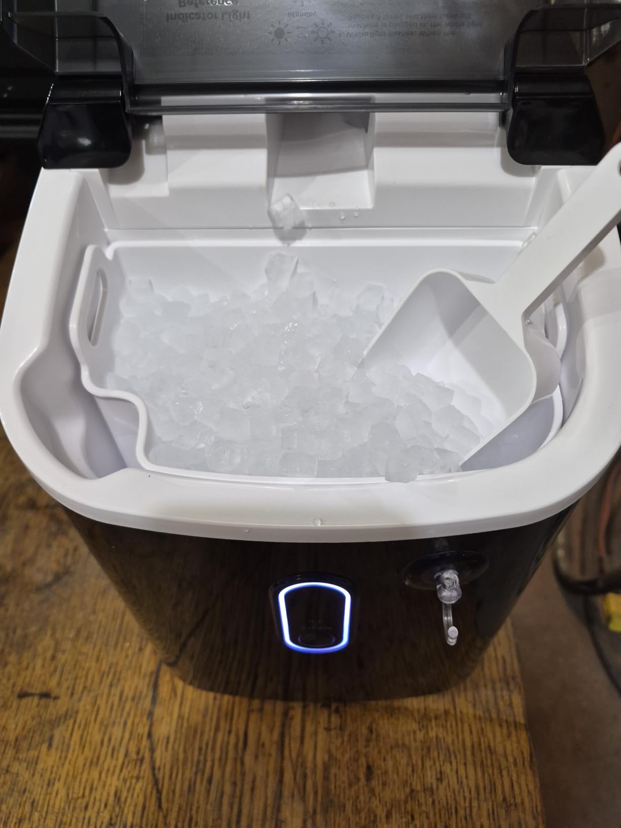 Silonn Chewable Pellet Ice Machine with Self-Cleaning Function, 36lbs/24H Portable Ice Makers for Home Kitchen Office, Black customer photo 2
