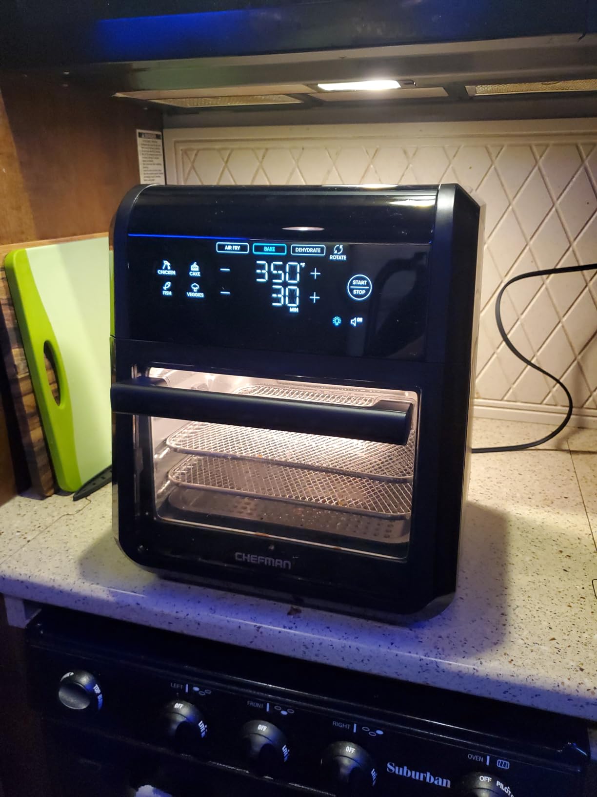 Chefman 12-Quart 5-in-1 Air Fryer Oven with Digital Timer, Touchscreen, and 12 Presets - Family Size Countertop Convection Oven, Dishwasher-Safe Parts customer photo 1