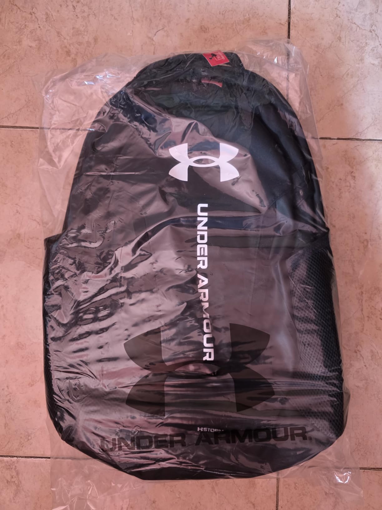 Under Armour Unisex-Adult Hustle 6.0 Backpack, (002) Black/Black/White, One Size Fits Most customer photo 2