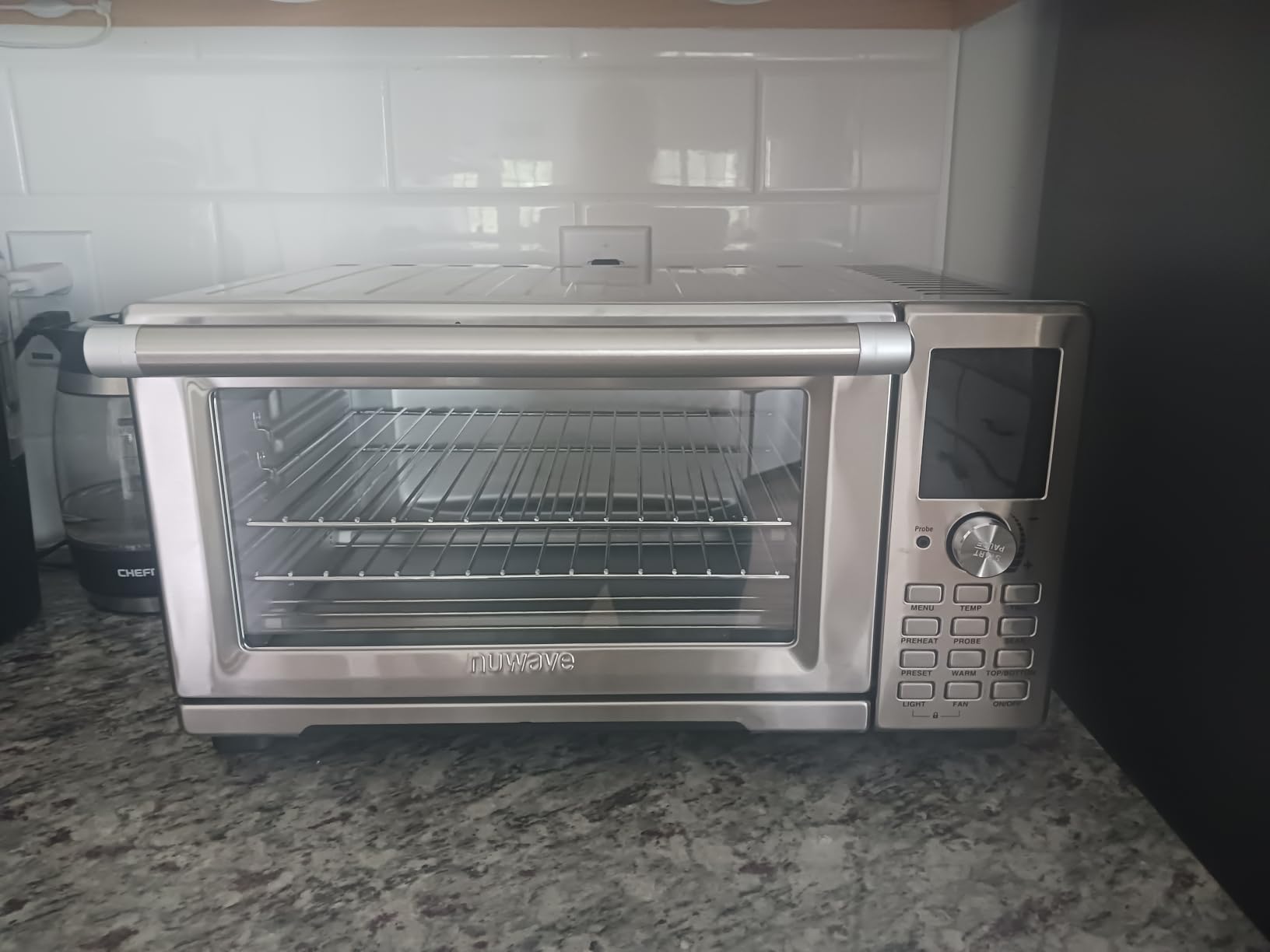 Nuwave Bravo XL Pro Air Fryer Toaster Oven, Improved 100% Super Convection | Quicker & Crispier Results, 100 Presets, Multi-Layer Even Cooking, 50-500F, Smart Probe, PFAS Free, 30QT, Stainless Steel customer photo 2