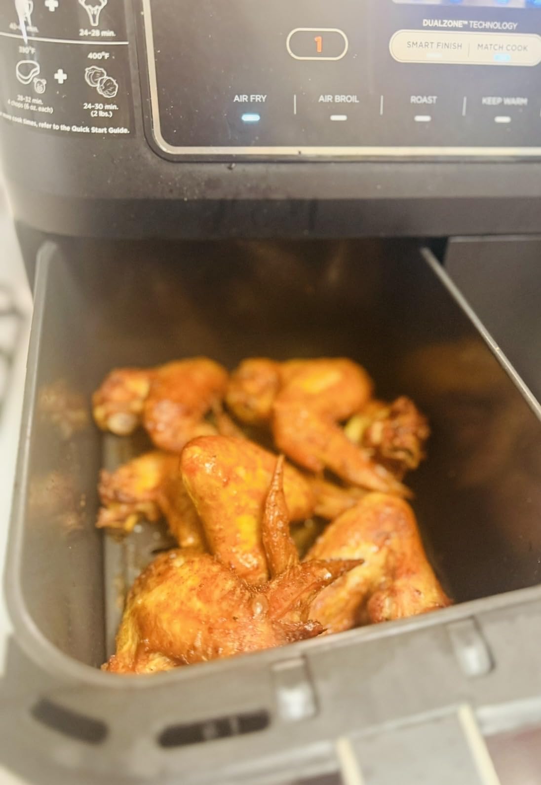 Ninja Foodi Air Fryer, 10 Qt DualZone, 6-in-1, Black, DZ302 | Air fry, broil, roast, keep warm, dehydrate, bake, 2x5 Qt baskets, Fits 8 lbs wings customer photo 1
