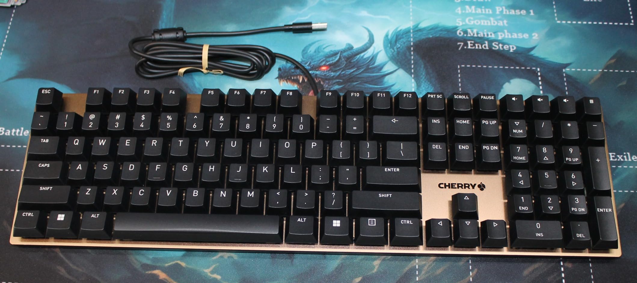 Cherry KC 200 MX Wired Mechanical Office Keyboard MX2A Brown Switches | Modern Design, Aluminum Surface, USB-A Connection, Full Size Keyboard, Black/Bronze, Tactile Switch customer photo 1