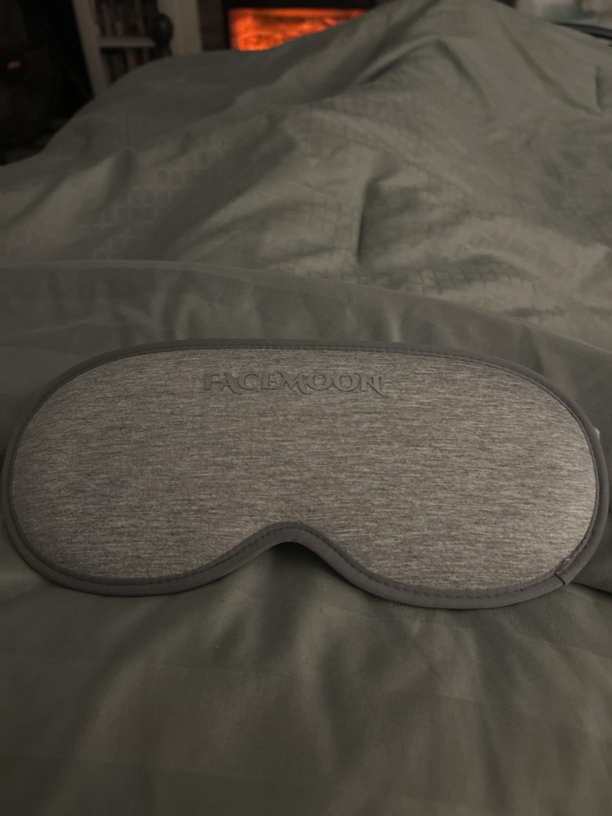 3D Blackout Weighted Eye Mask for Sleep, Airplane Travel Essential, Long flights, road trips, gentle weighted comfort, deep cups, lash-friendly, adjustable strap, daytime naps for men & women customer photo 1