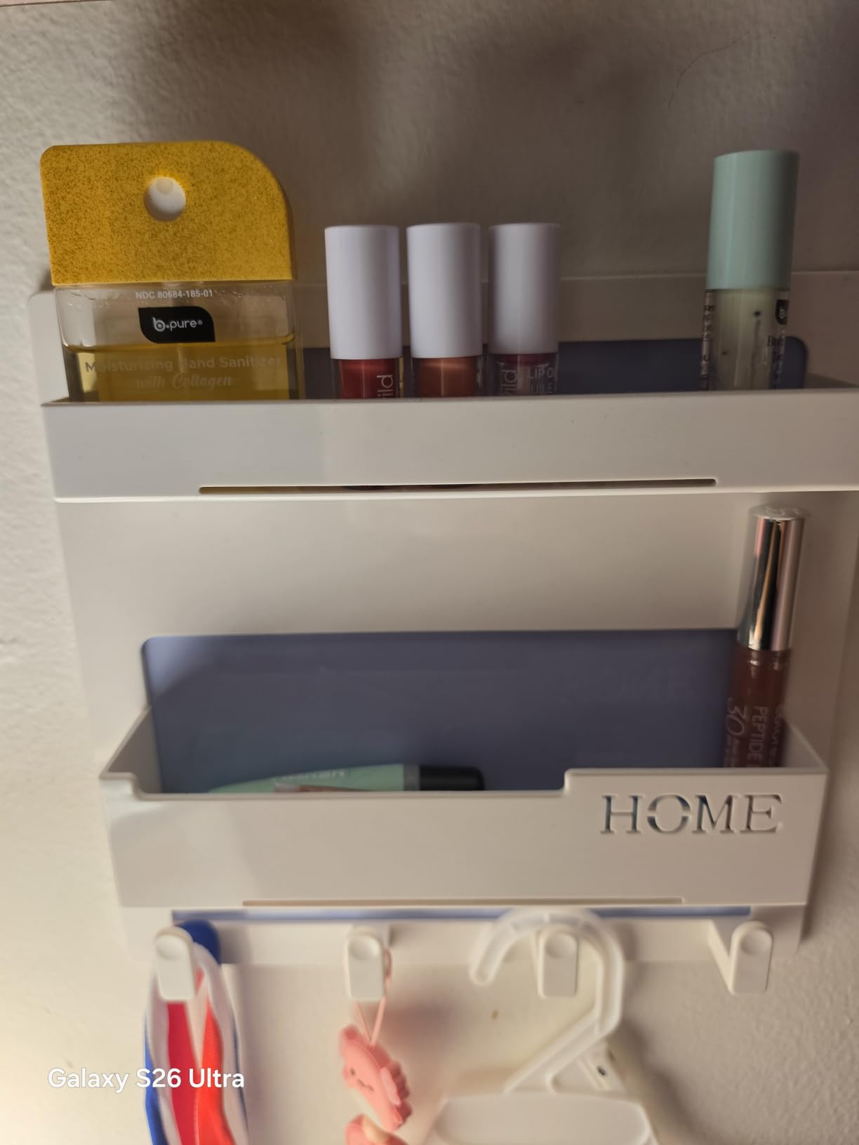 CHENYAOAI Bedside Shelf Accessories Organizer, Wall Mount Self Stick On, Cute Room Decor Aesthetic, Girls Room Decor, Cool Stuff for Bedroom Storage and Organization customer photo 1