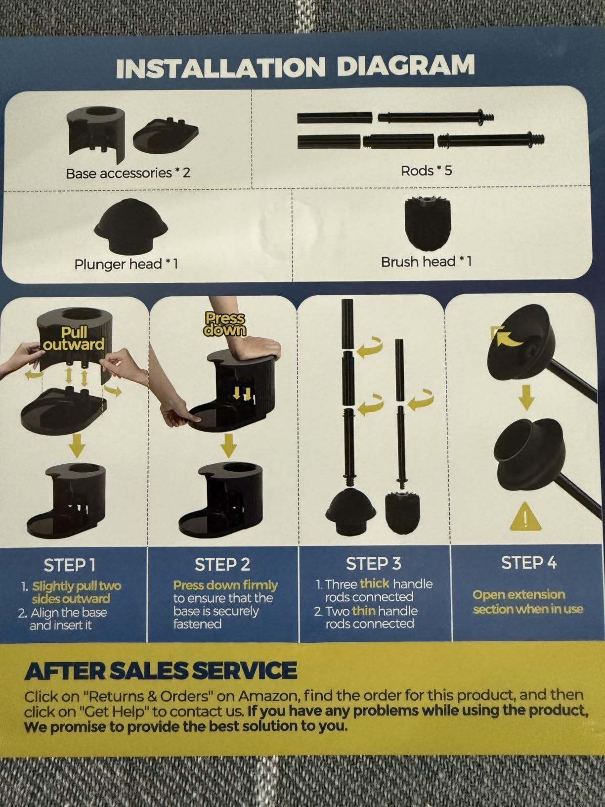 FORASTO 2in1 Toilet Brush & Plunger Set, Bathroom Essentials for Apartment | 21