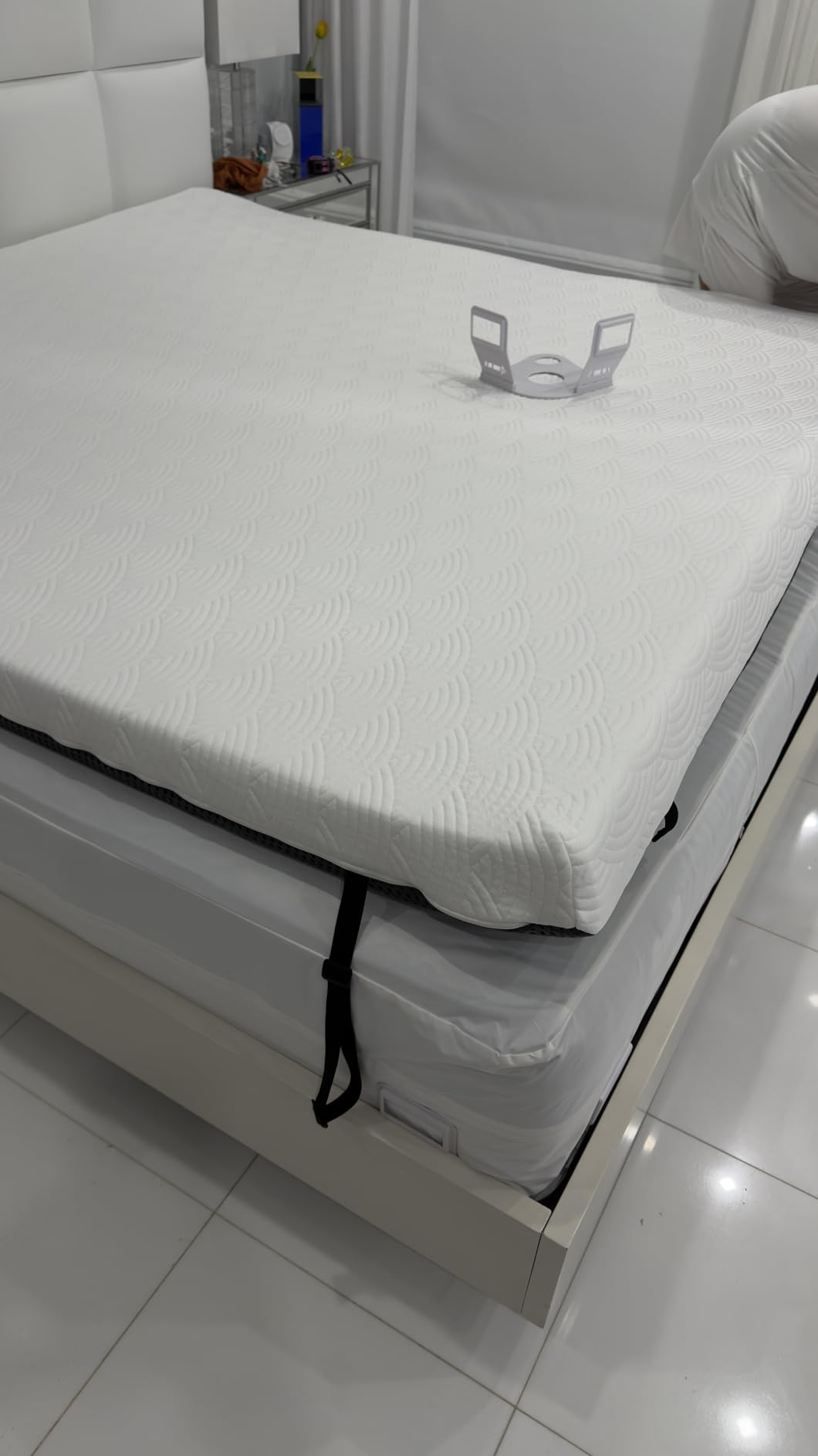Viscosoft Active Cooling 4 Inch Memory Foam Mattress Topper King Size | Copper-Infused CertiPUR-US Foam - Cooling Washable Cover customer photo 1