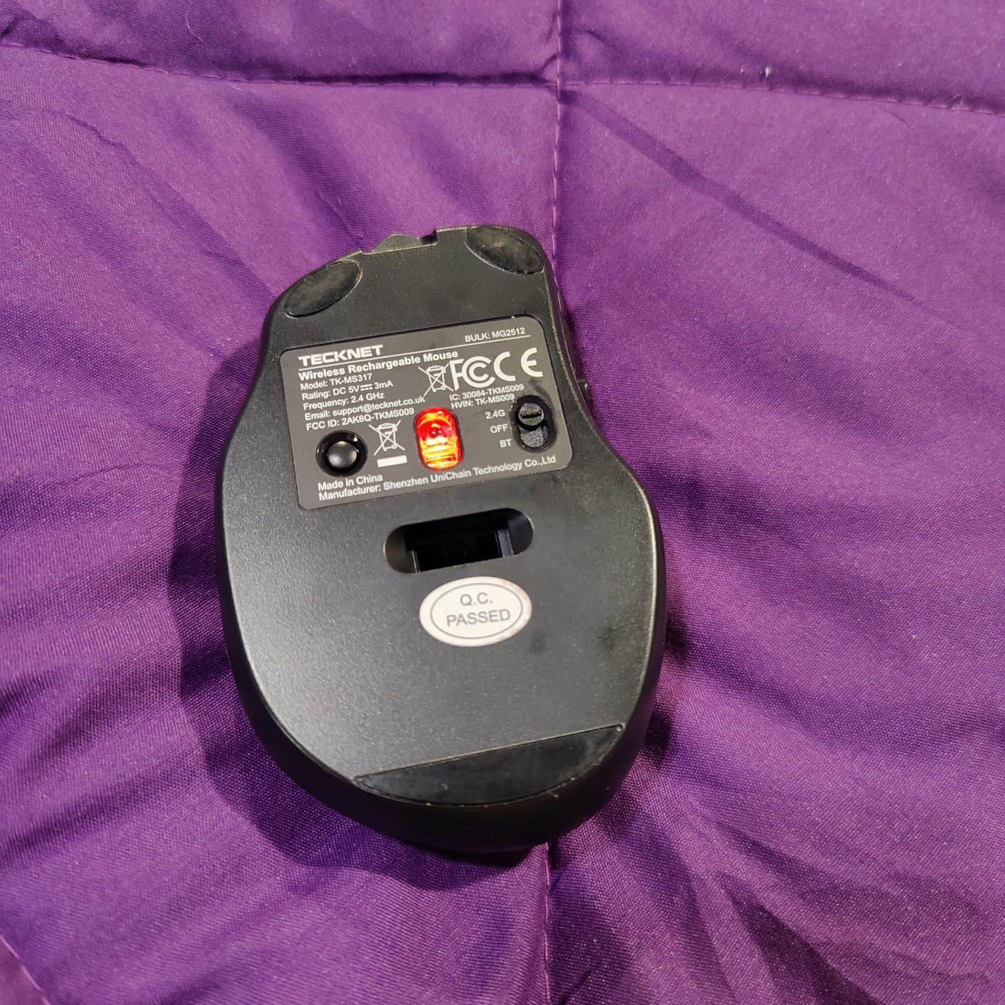 TECKNET Wireless Mouse, BT 5.0/2.4G, Rechargeable 6-DPI Silent customer photo 2