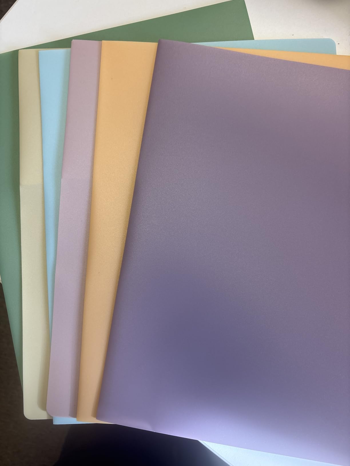 Sooez 6Pack Folders with Pockets, Pastels Colors, Heavy Duty Pocket Folder | Plastic Folders with Pockets, 2-Pocket Folder Bulk, Aesthetic File Folder, Back to School Office Filing Supplies customer photo 2