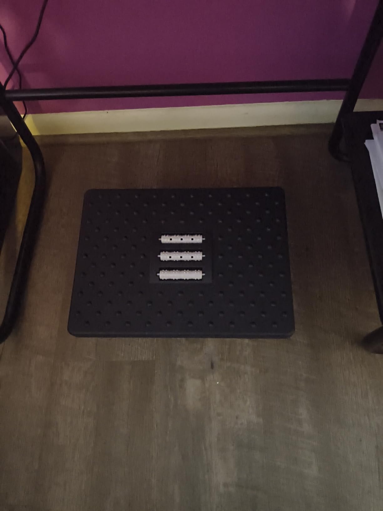 CasaZenith Foot Rest Under Desk at Work, Foot Stools for Under Office Desk | Ergonomic Rocking Footrest with Roller Massager - Leg Rest for Chair, Computer Gaming - Black customer photo 1