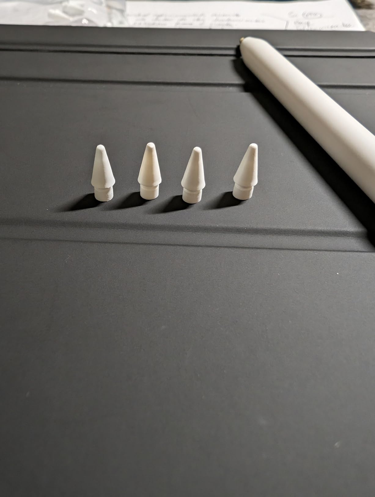12-Pack Replacement Tips for Apple Pencil, Original-Style White | POM nibs, full pressure and tilt, quiet glide on glass or smooth screen protectors customer photo 1