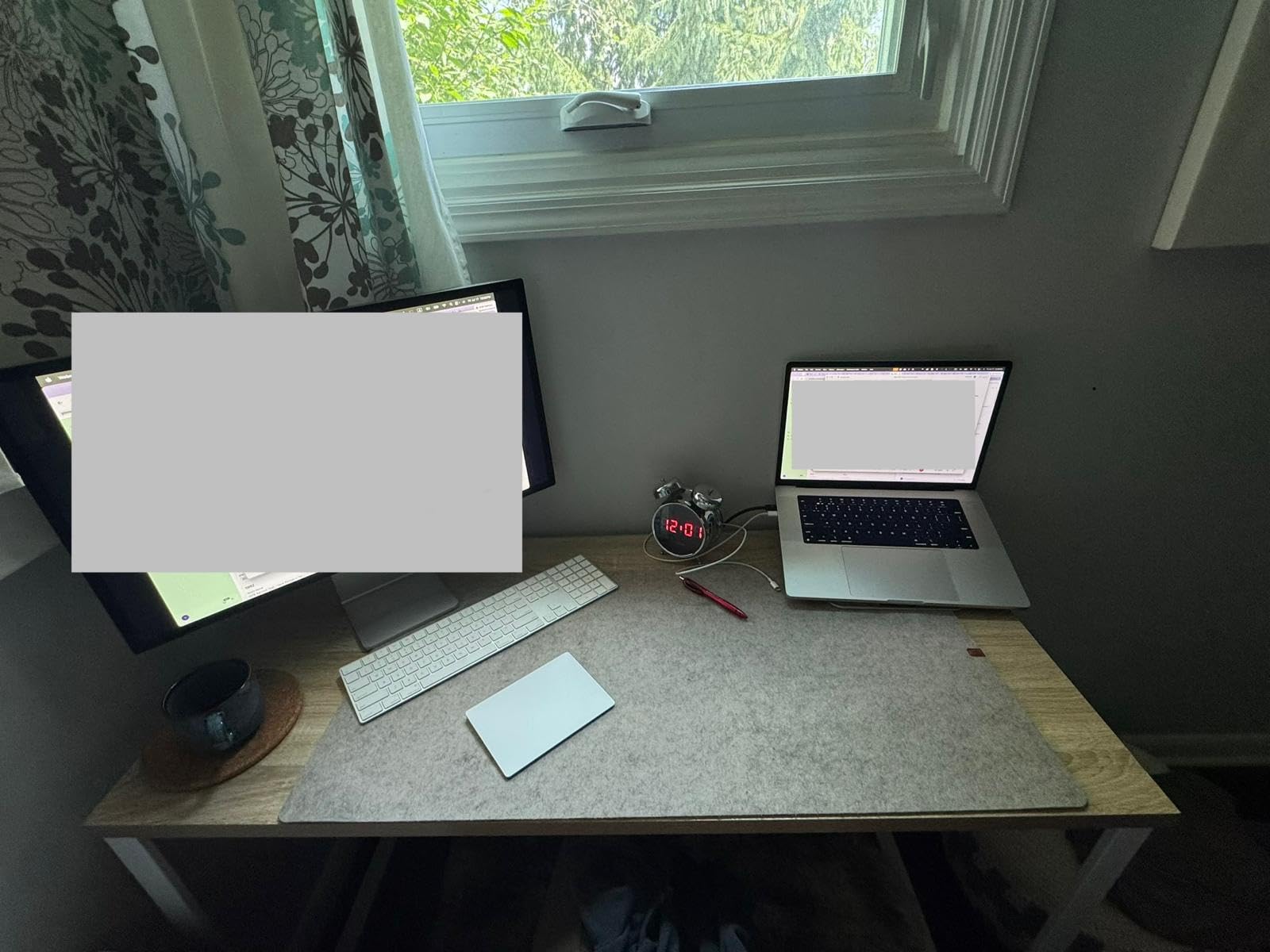 Nordik Large Felt Desk Mat - Charcoal - 35 x 17 inch - Full Desk Keyboard Mat - Computer Desk Mat for Keyboard and Mouse Pad - Desktop Mat - Large Felt Desk Pad customer photo 1
