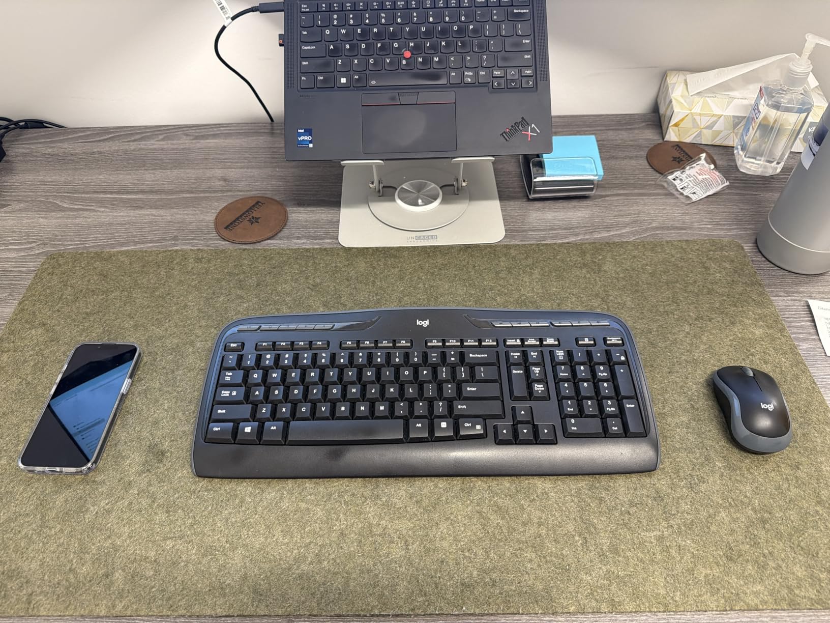 Nordik Large Felt Desk Mat - Charcoal - 35 x 17 inch - Full Desk Keyboard Mat - Computer Desk Mat for Keyboard and Mouse Pad - Desktop Mat - Large Felt Desk Pad customer photo 2