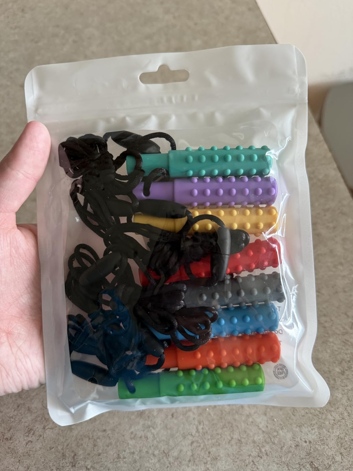 Sensory Chew Necklaces for Boys and Girls, 8 Pack Chew Necklace for Sensory Kids with Autism, ADHD, SPD, Biting, Silicone Oral Sensory Toys for Autism Adults Reduce Chewing Anxiety Fidget customer photo 2
