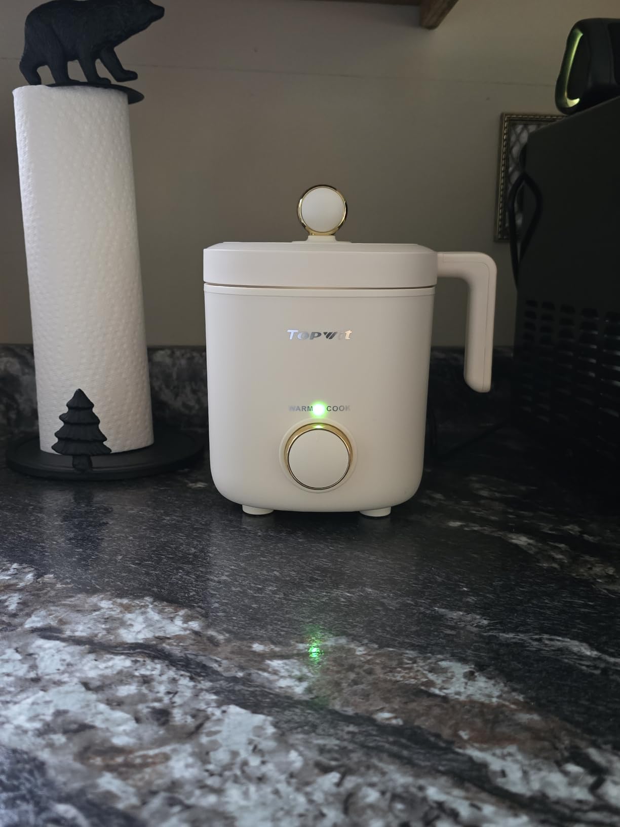 TOPWIT Rice Cooker Small 2-Cup Uncooked, Mini Rice Cooker, Removable Pot | 1.2L, Nonstick Pot, BPA-free, One-touch Operation, Auto Keep Warm, Ideal for Dorm, Office & Travel, Compact & Portable, Grey customer photo 2