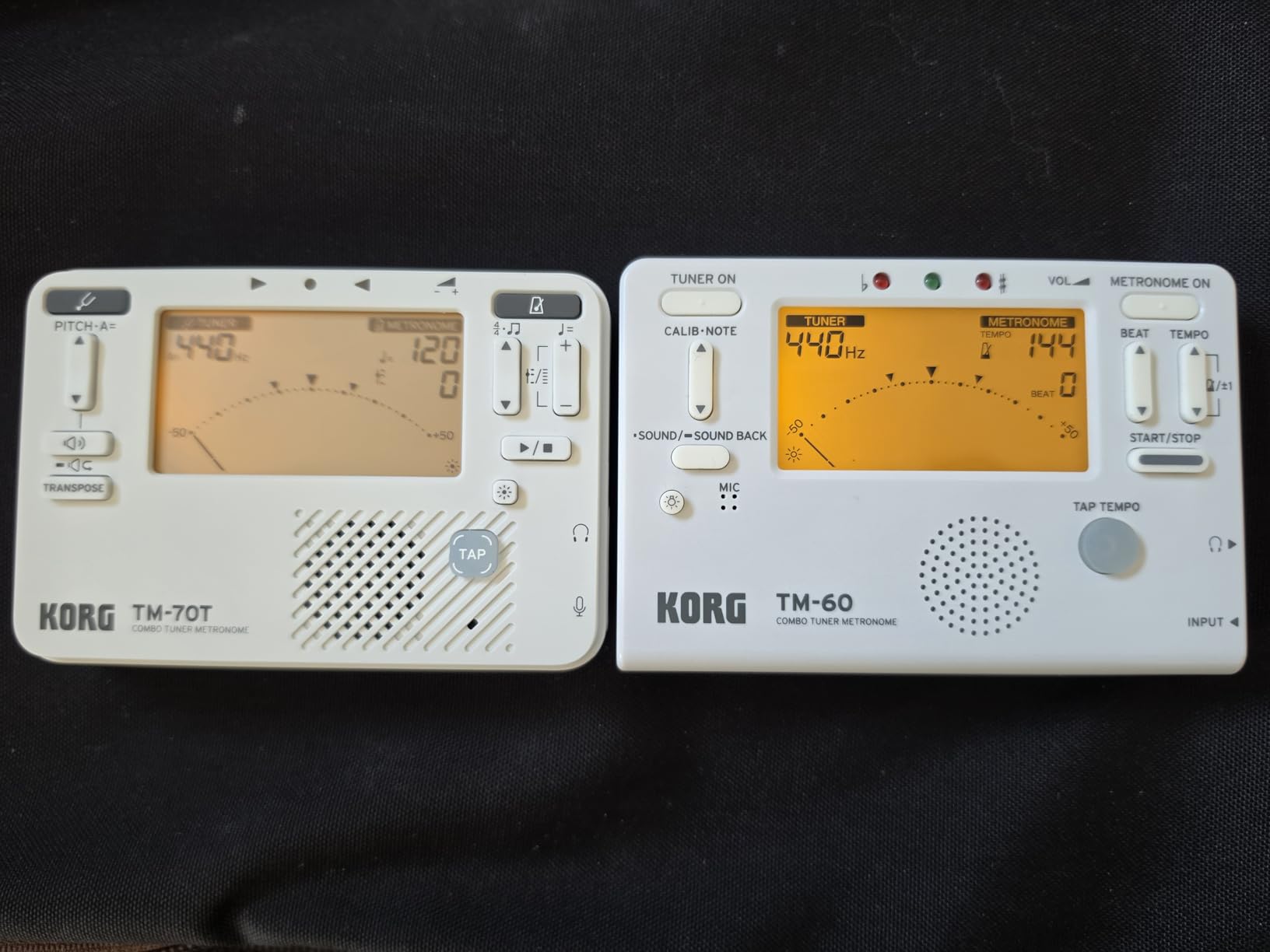 Korg TM-70C Tuner and Metronome w/ Contact Mic, Sound Out Mode, Transpose Mode, and Chromatic Mode - Black customer photo 2