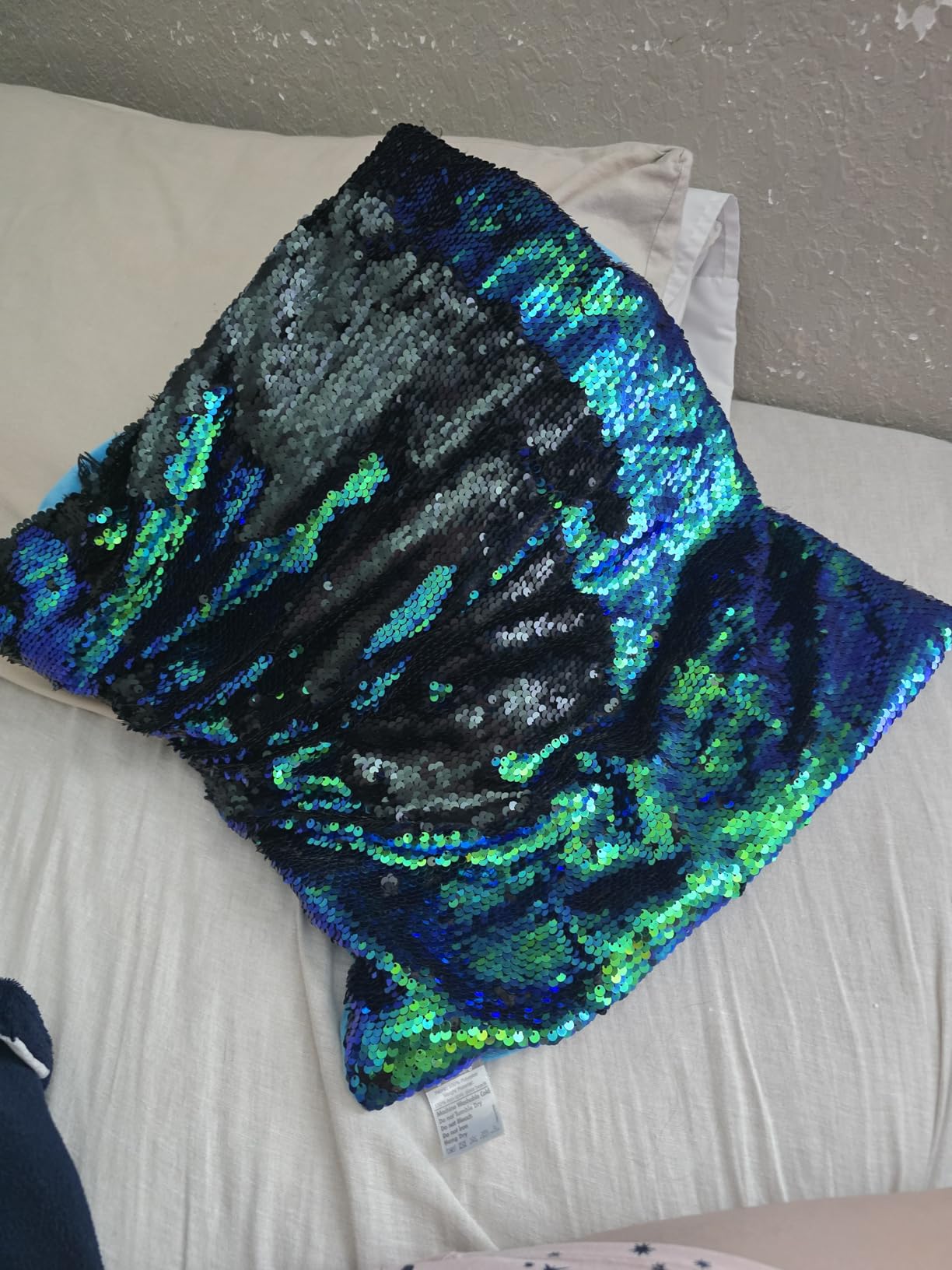 Weighted Lap Pad for Kids, 5 lb Sensory Blanket with Sequin Fabric customer photo 2