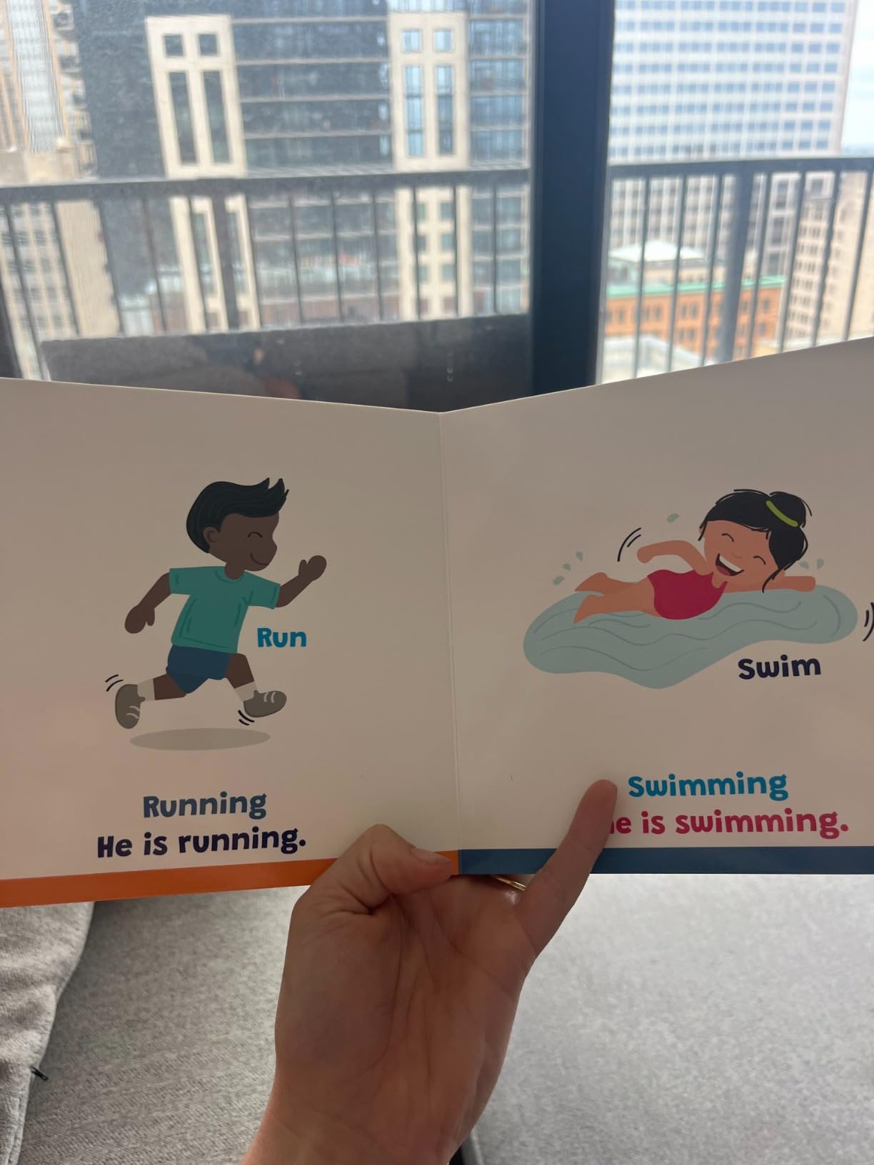 Action Book: Children's Board Book for Learning Verbs For Toddlers Ages 1-4, Written by a Speech Therapist customer photo 2