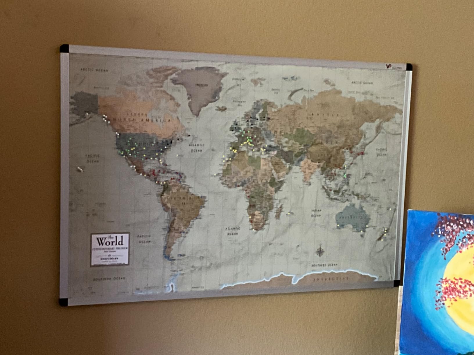 VIZ-PRO Cork Notice Board, 18 X 12 Inches, Cork Bulletin Board with Silver Aluminium Frame customer photo 2
