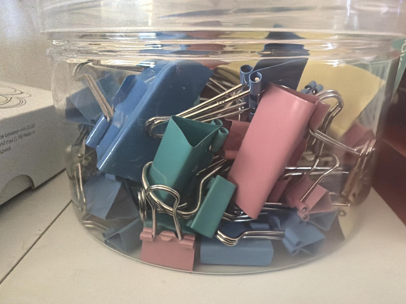 125Pcs Binder Clips Colored, Binder Clips Assorted Sizes, 6 Sizes Binder Paper Clips for Office Supplies/Home/School (Blue, Pink, Yellow, Green) customer photo 1