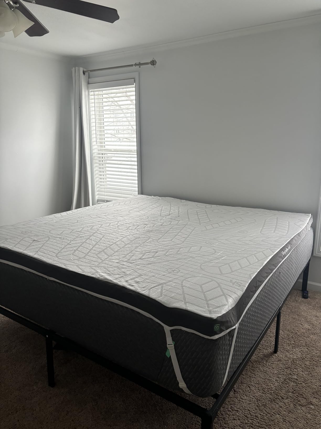 Sleepyhead Twin XL 3 Inch Mattress Topper Super Thick Cooling Gel & Copper-Infused Memory Foam, Removable Washable Cover, CertiPUR-US Certified customer photo 2