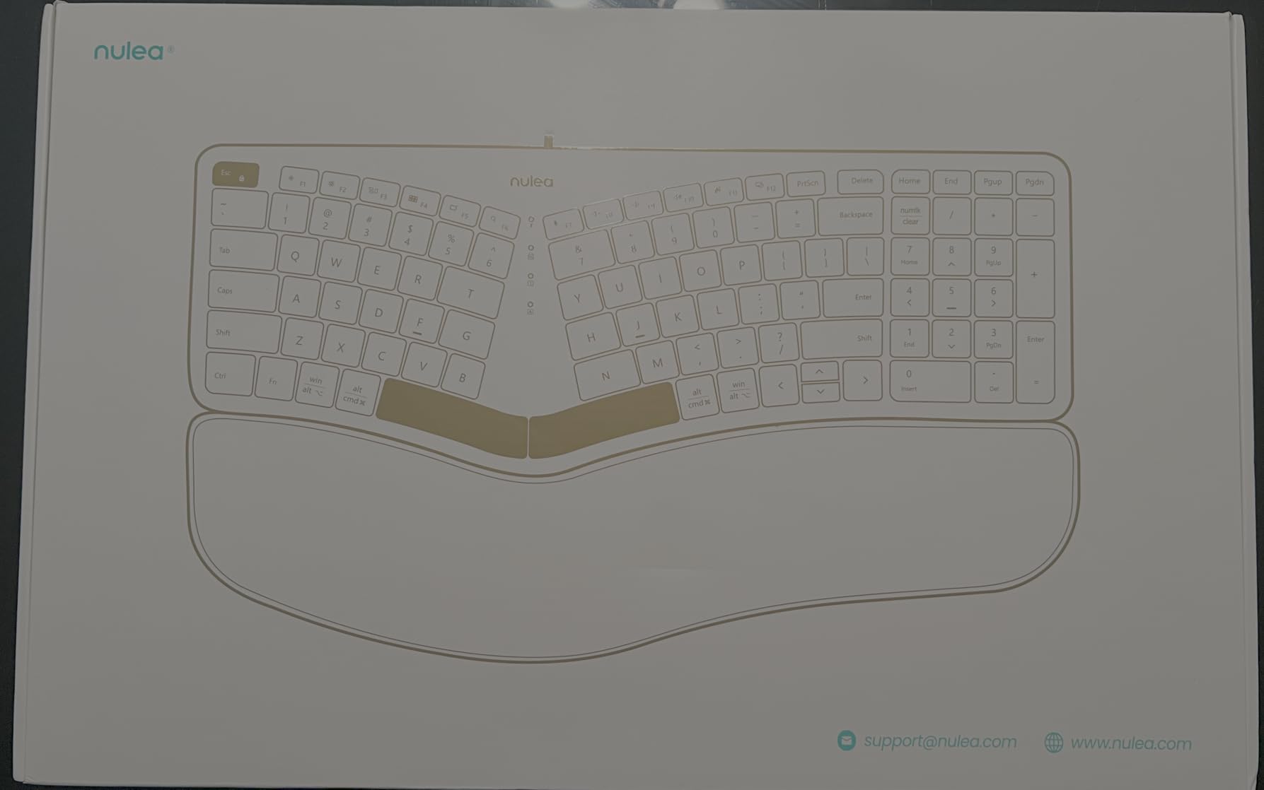 Nulea Ergonomic Split Keyboard Wired with Wrist Rest and USB-C Connection | Plug and Play Keyboard with Adjustable Tilt Legs, Natural Typing Design, Comfortable Support for Windows, Mac and PC customer photo 1
