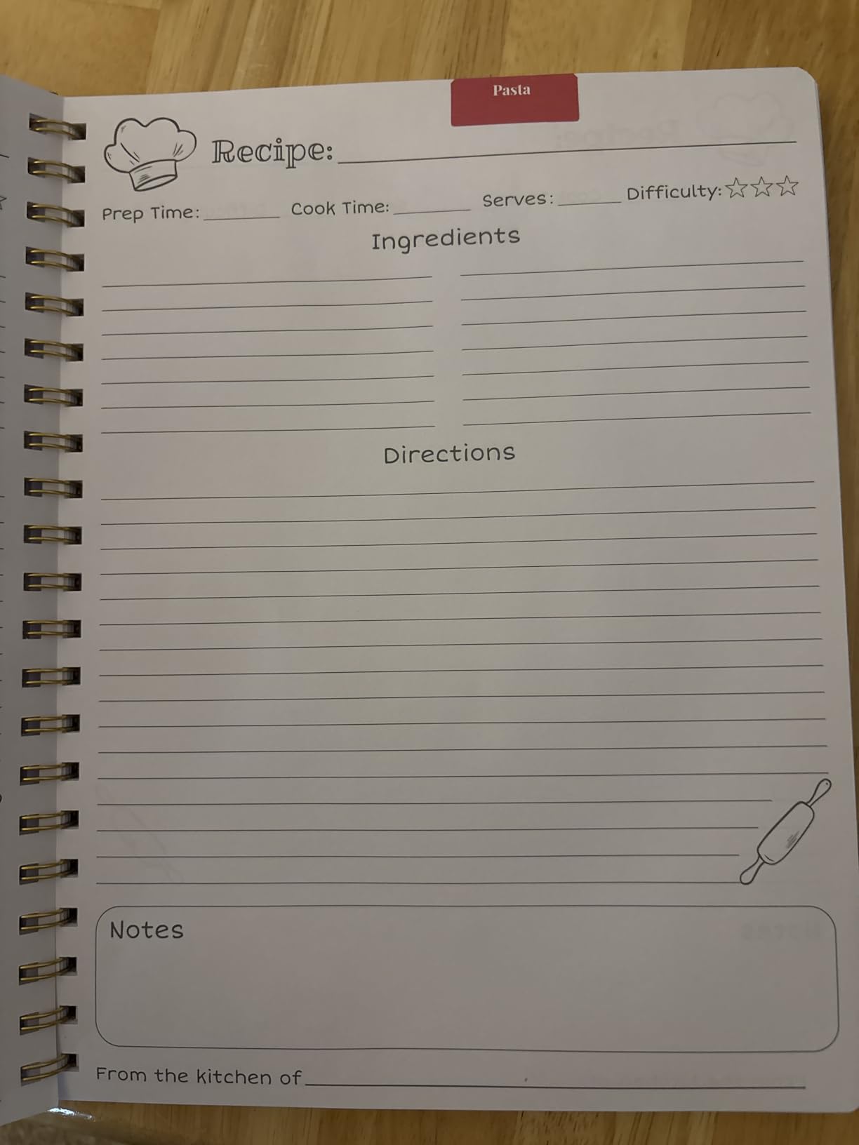 LuBudingJoy Blank Recipe Book to Write in Your Own Recipes, Full Page Hardcover Personal Recipe Organizer, Recipe Journal Holds 140 Recipes(Black) customer photo 1