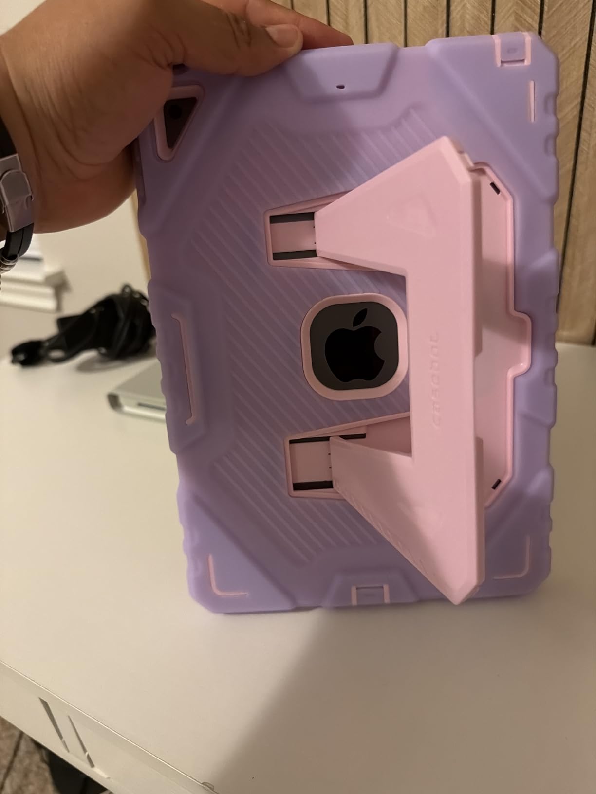 Fintie Kid-Friendly Case for iPad 9th / 8th / 7th Generation 10.2 Inch | Fully-Body Rugged Heavy Duty Shockproof Protective Case w/Built-in Kickstand for Boys & Girls, Purple customer photo 1