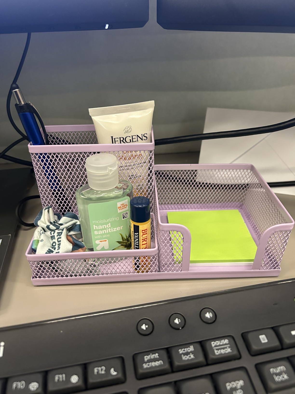 Pen Holder Desk Organizer, Office Supplies Pencil Holder with 3 Compartments, Desk Accessories and Workspace Organizers for Home School Classroom, Black customer photo 1