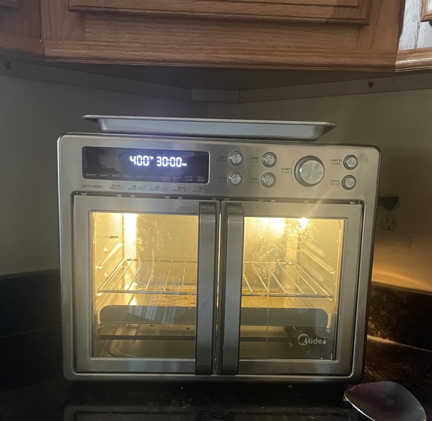 Midea Flexify Classic French Door Toaster Oven Air Fryer Combo, 26.4 QT | 10-in-1 Large Capacity, 26.4 QT Countertop Oven, 25% Faster Cooking and 90% Less Oil, Stainless Steel customer photo 2