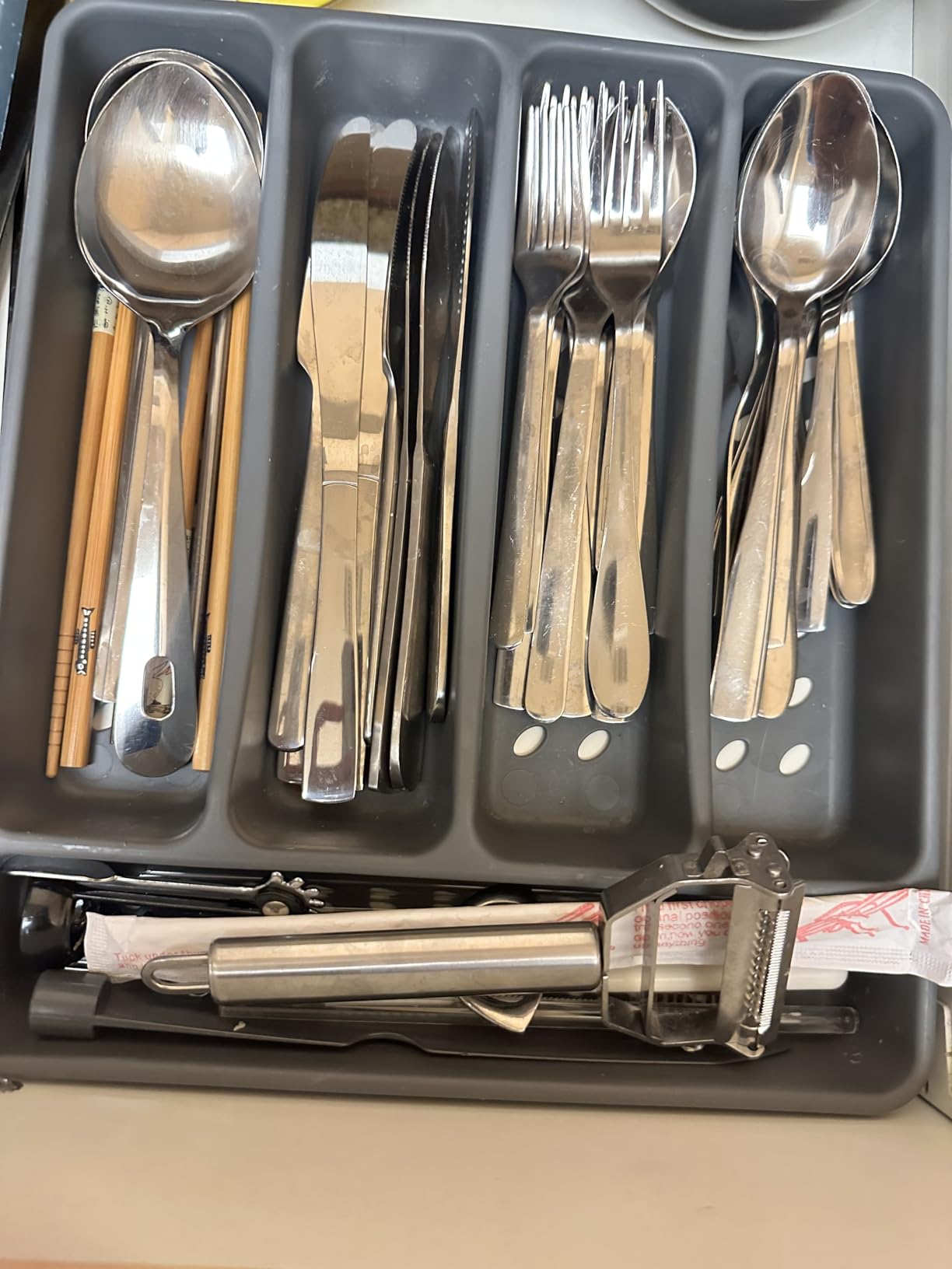 21 Pcs Black Silverware Sets with Organizer Spoon Fork Set Eating Utensils | 18/0 Stainless Steel Kitchen Cutlery Silverware Set Matte Black Dish Flatware Sets for 4 Tableware Forks Spoon and Knives Set customer photo 1