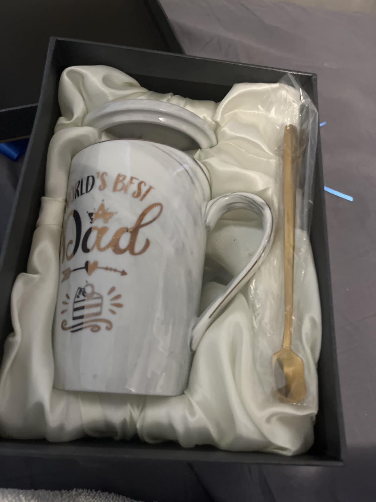 Best Teacher Appreciation Gifts for Men Women, 14oz Unique Black Coffee Mug | Gold Print Teacher Ceramic Cup, Presents for Teachers Graduation Retirement Valentine, with Lid Spoon Card, Nice Gift Boxed customer photo 1