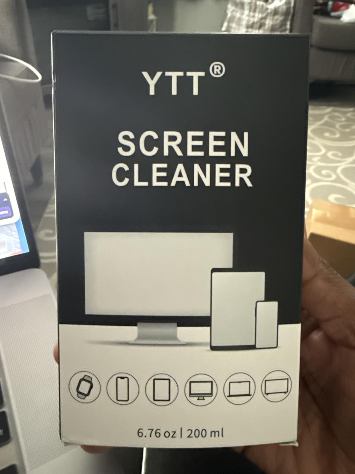 YTT Screen Cleaner Spray, Large Bottle Screen Cleaner kit | 2x100ml portable spray bottles, lint-free cloth, streak-free cleaner for LCD LED OLED TV, laptop, phone, car screen customer photo 2