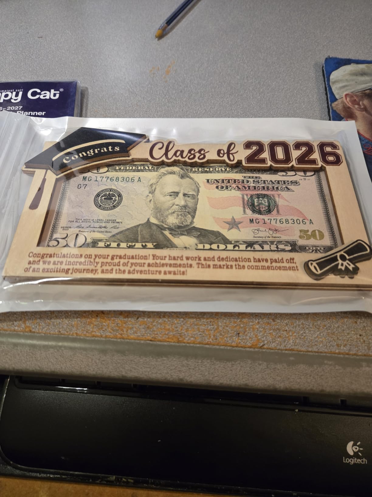 Graduation Gifts 2026 Money Holder Wooden Cash Envelope Box customer photo 2