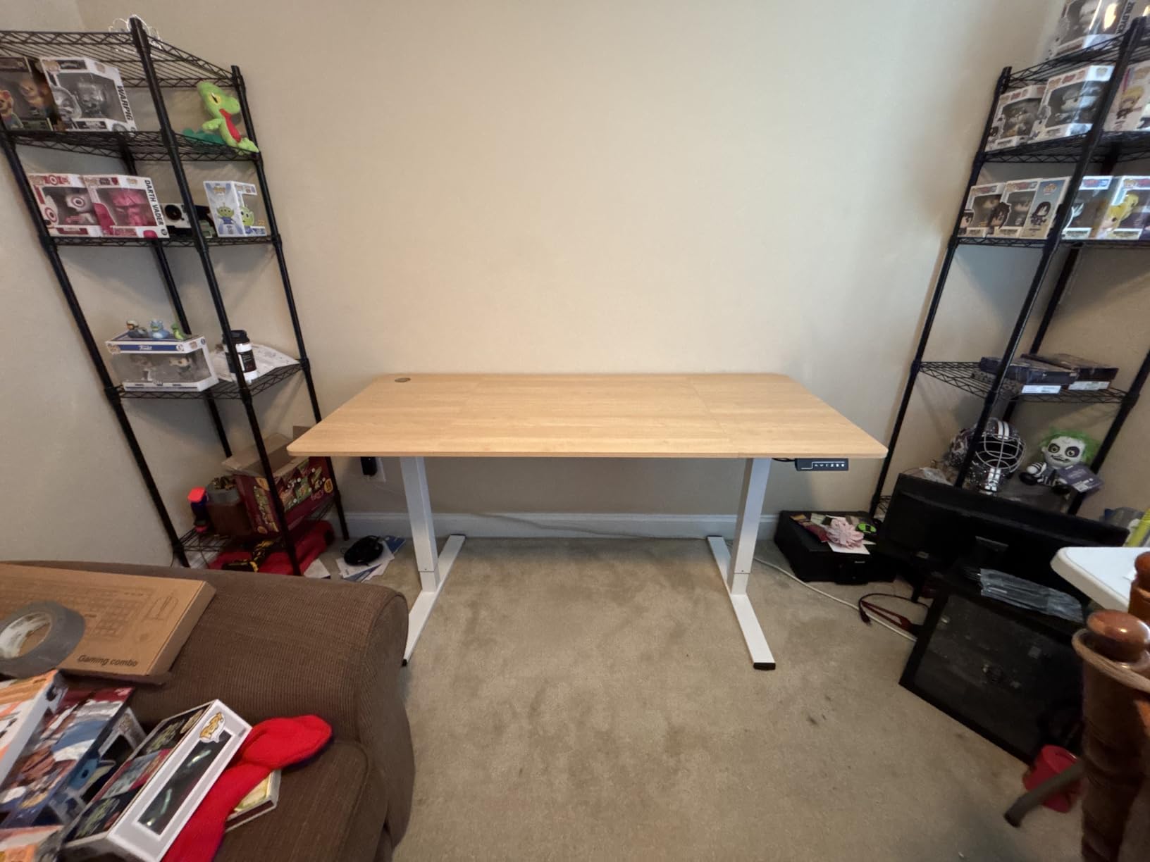 71''x 31'' Standing Desk Electric Adjustable for Home Office | White Extra Large Electric Height Adjustable Stand Up Desk, Splice Board Computer Workstation with Memory Preset customer photo 2