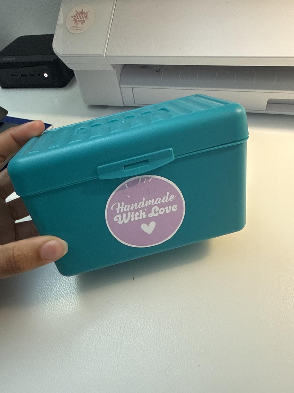 Olivo Index Card Holder Box 3x5 Flash Note Card Organizer, Colored, 4 Pack | 3 x 5 Inch, Plastic, Small File Box, Snap Lid Storage Case, Holds 250 Cards, Multipack customer photo 1