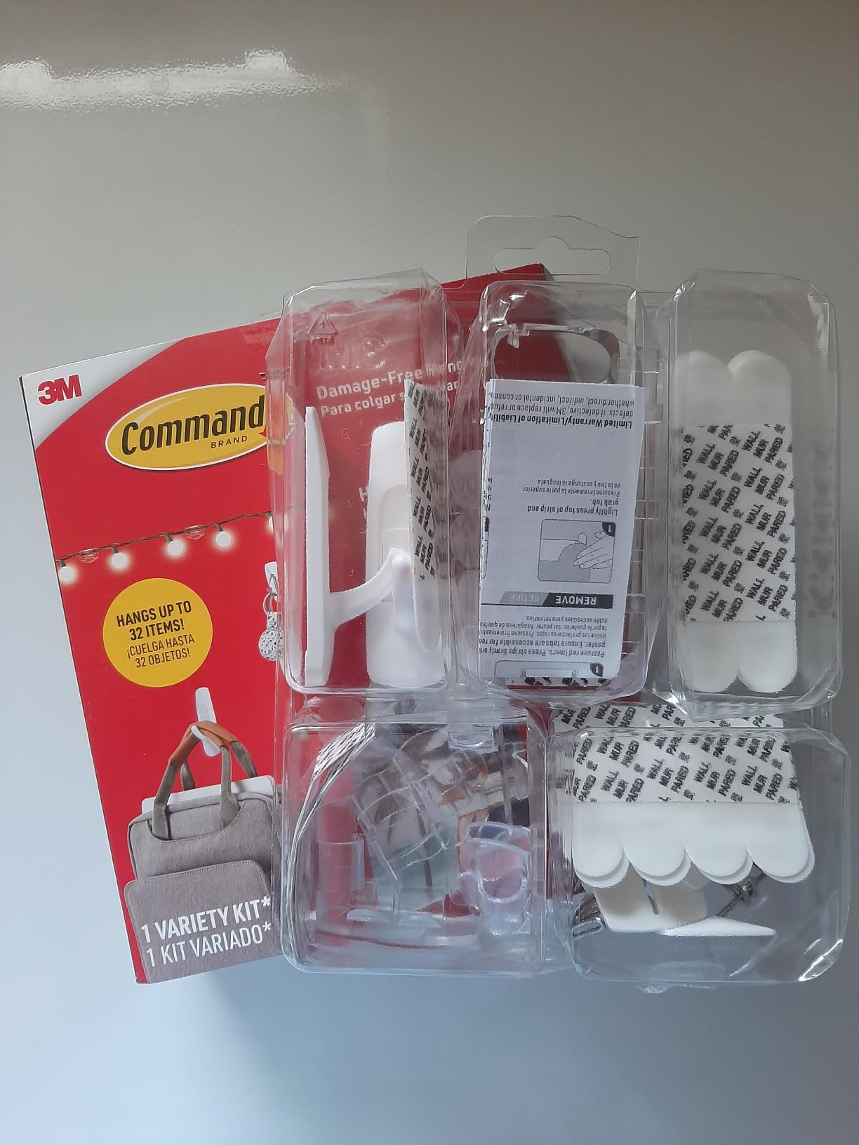 Command Hang and Decorate Kit, 6 Small Toggle Hooks, 2 Medium Utility Hooks, 4 Medium Cord Clips, 10 Light Clips, and 20 Poster Strips, Dorm Room Essentials customer photo 1