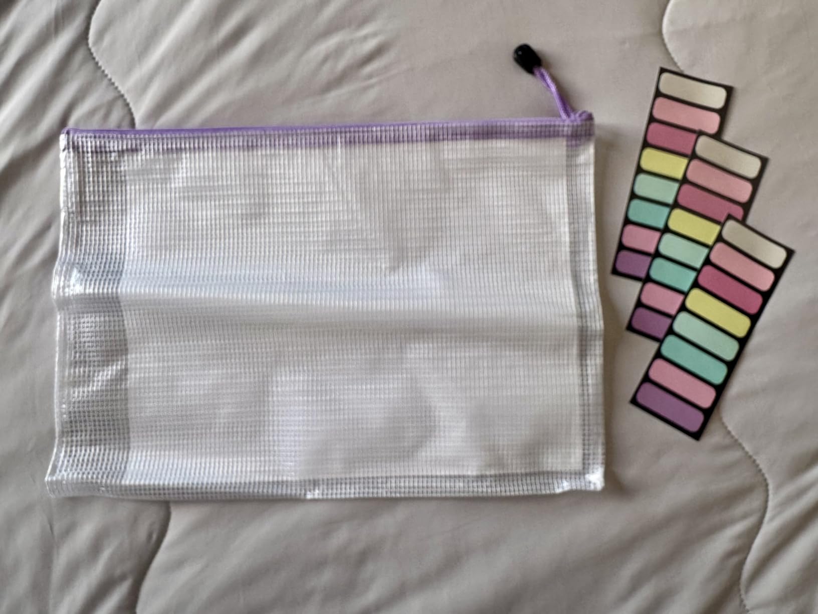 JARLINK A4 Mesh Zipper Pouch Bags, 24 Pcs Waterproof Zipper Pouch Bags, 10 Colors, Letter Size customer photo 2