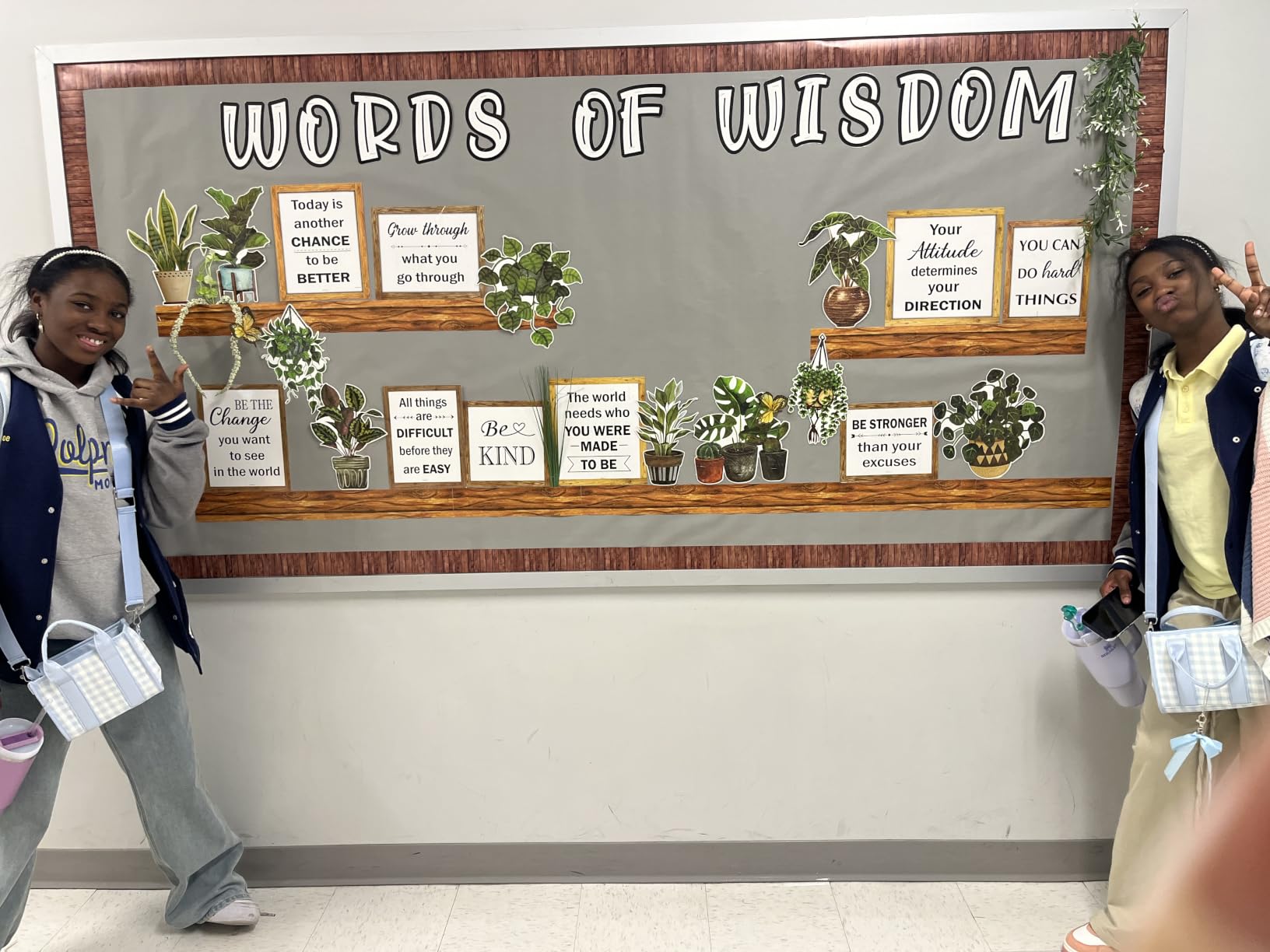 Qilery Classroom Bulletin Board Set, Greenery Bookshelf Decor, Plant Motivational Classroom Decorations, Reading Library Bulletin Board Cutouts for Back to School Teacher Wall Decor customer photo 1