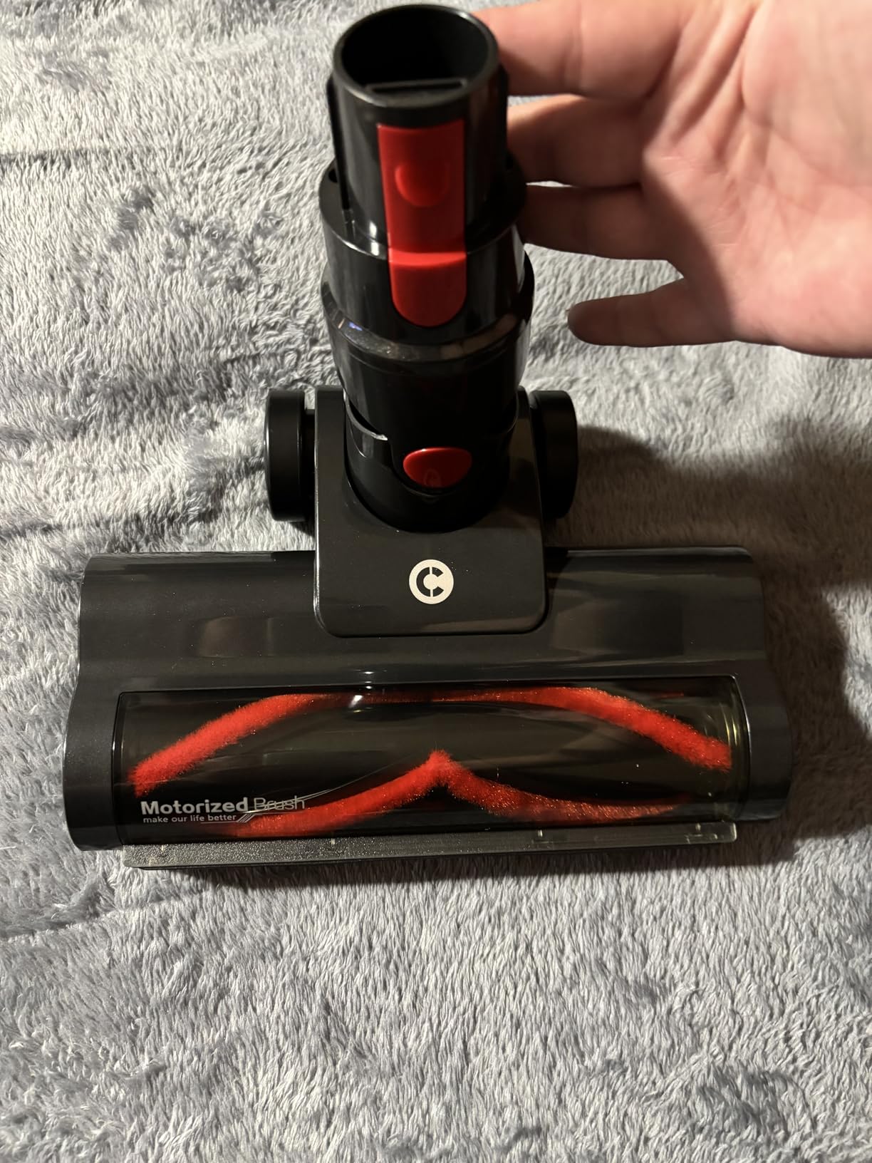 CHEBIO Lightweight Cordless Vacuum Cleaners for Home, Stick Vacuum Cordless Rechargeable with 45kPa Suction,45-Min Run,Anti-Tangle and Self-Stand, 6 in 1 Hardwood Vacuum Cleaner (red) customer photo 2