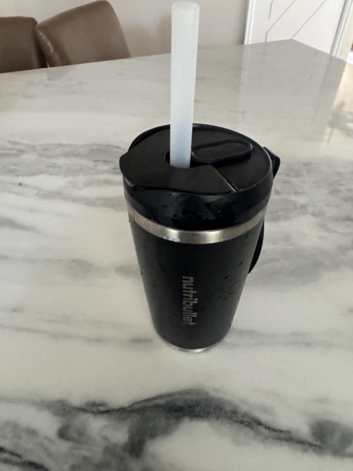 NutriBullet Flip Portable Blender with Insulated Cup, Cordless, Brushed Stainless, NBPB50350SS customer photo 2