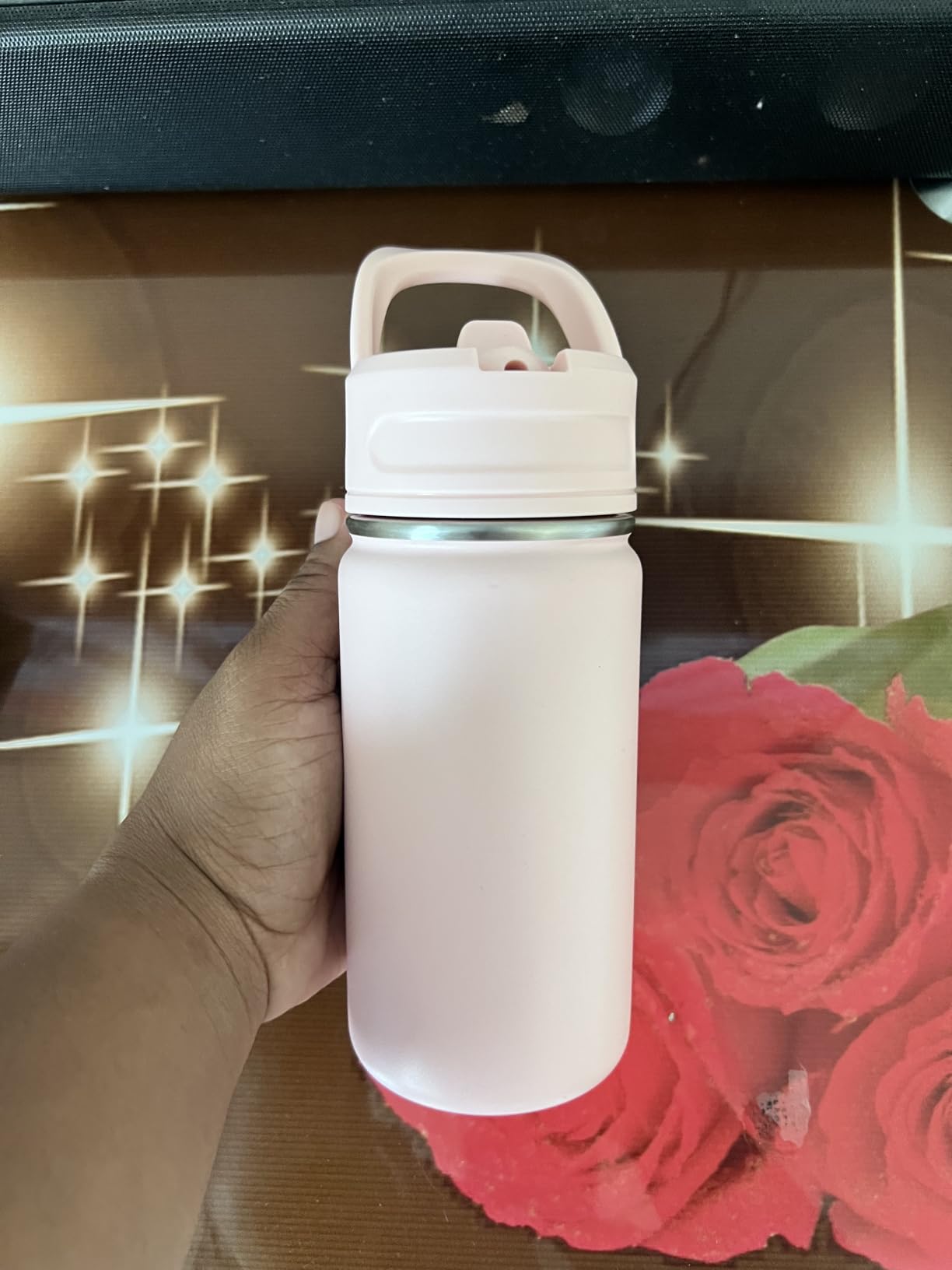 Fijinhom 12oz Kids Water Bottle for School, Toddler Bottles with Straws, Stainless Steel Vacuum Insulated Water Bottle for Boys & Girls, Leak-Proof, BPA-Free customer photo 2