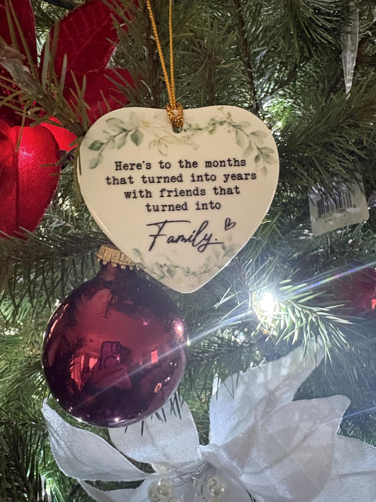 GOSSBY Heart-Shaped Thank You Ornament - Thank You Gift for Women - Christmas, Appreciation Gift for Teacher, Coworker, Employee, Boss, Friend - Christmas Tree Ornament Decor Idea 2025 customer photo 1